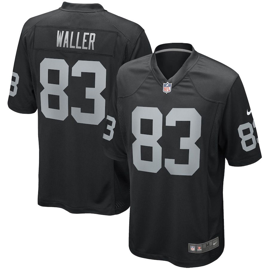 Men Oakland Raiders 83 Darren Waller Nike Black Game Player NFL Jersey